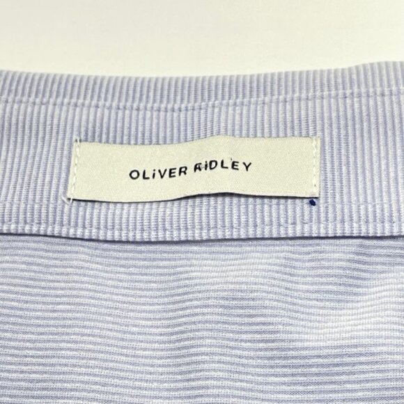 Oliver Ridley Men's Golf Shirt - Blue Striped - Size 2XL - EUC - Picture 6 of 9